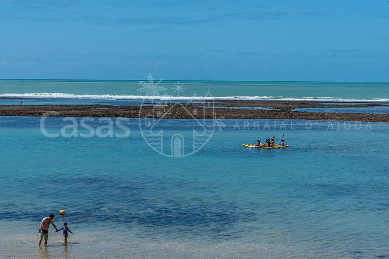 Casa Girassol - Casa com vista mar em condominio à beira mar